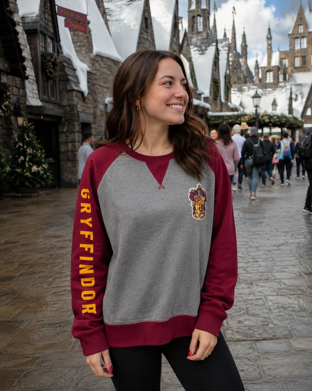 Harry Potter Universal Studios Gryffindor Sweatshirt Gray Burgundy Adult-L